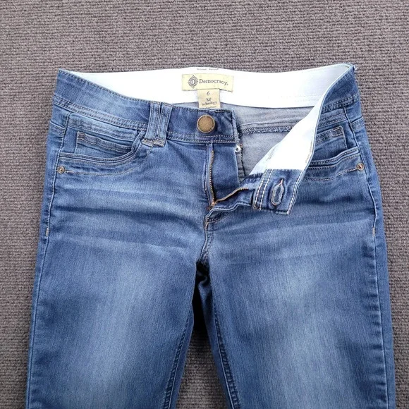 DEMOCRACY Jeans Size 6 Skinny Ankle Medium Wash "Ab" Tech Stretch Denim - Picture 4 of 13